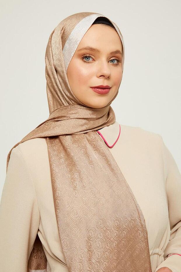 Mink Ring Pattern Monogram Shawl - 2