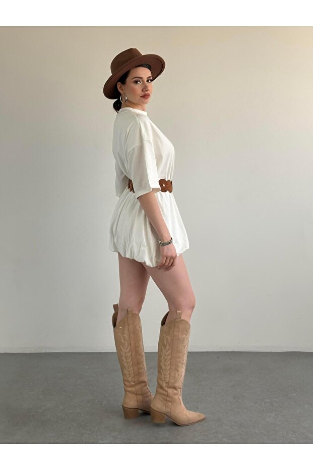 Oversize Baloon Elbise - 1