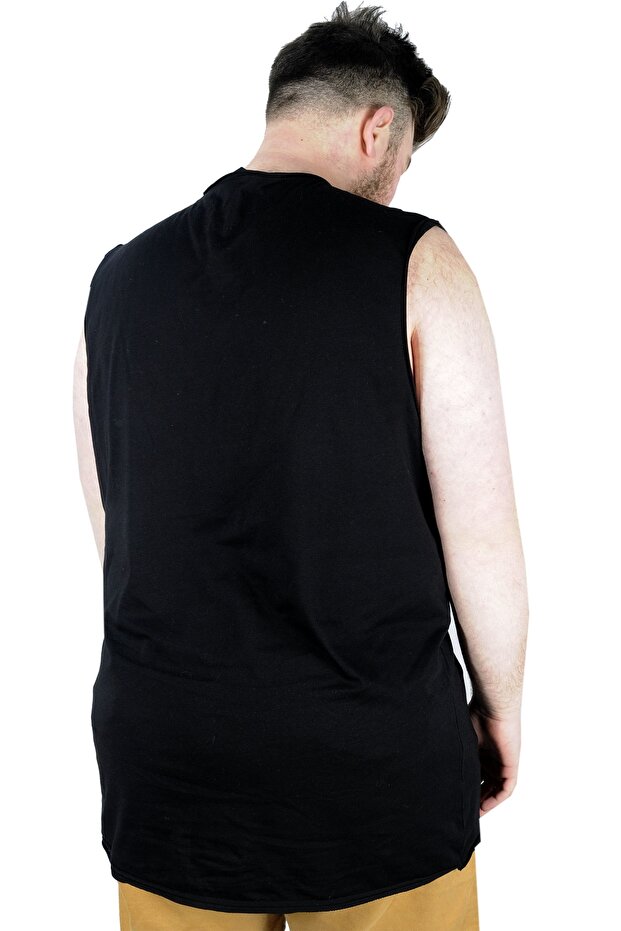 Ανδρικό μπλουζάκι Mode XL Plus Size Basic 20004 Μαύρο - 6
