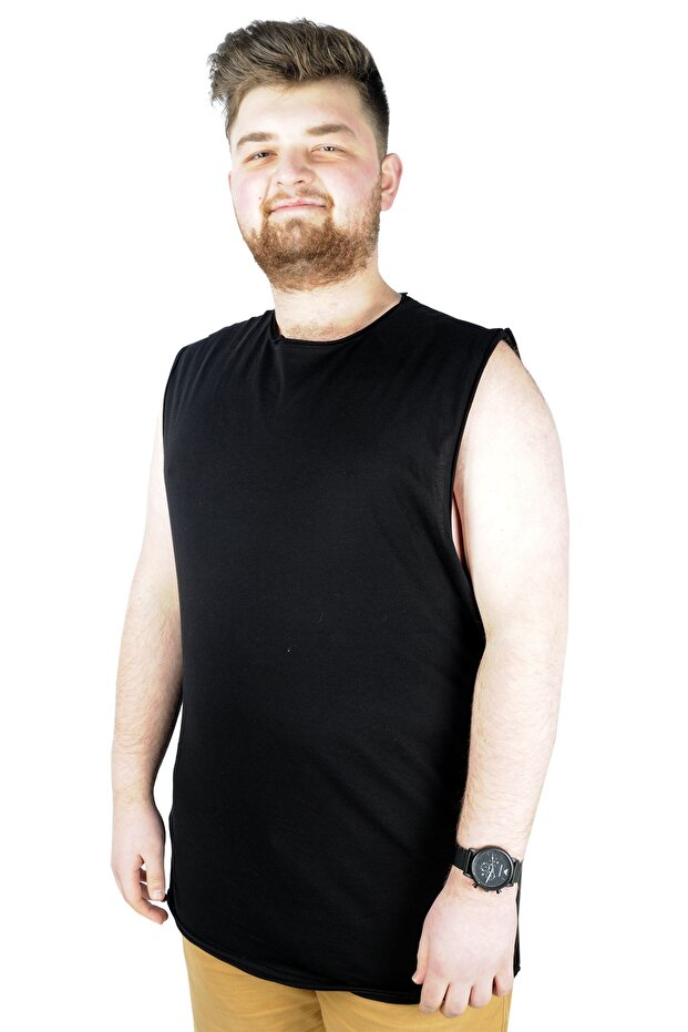 Ανδρικό μπλουζάκι Mode XL Plus Size Basic 20004 Μαύρο - 4