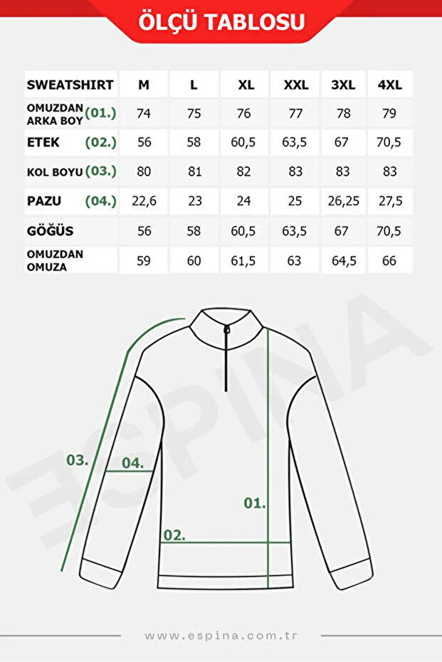 سويت شيرت بسحاب مضلع بثلاثة خيوط - 4