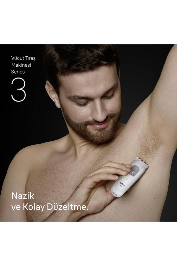 Vücut Tıraş Makinesi Series 3, +3 Aksesuar, Su Geçirmez, BG3530- - 4