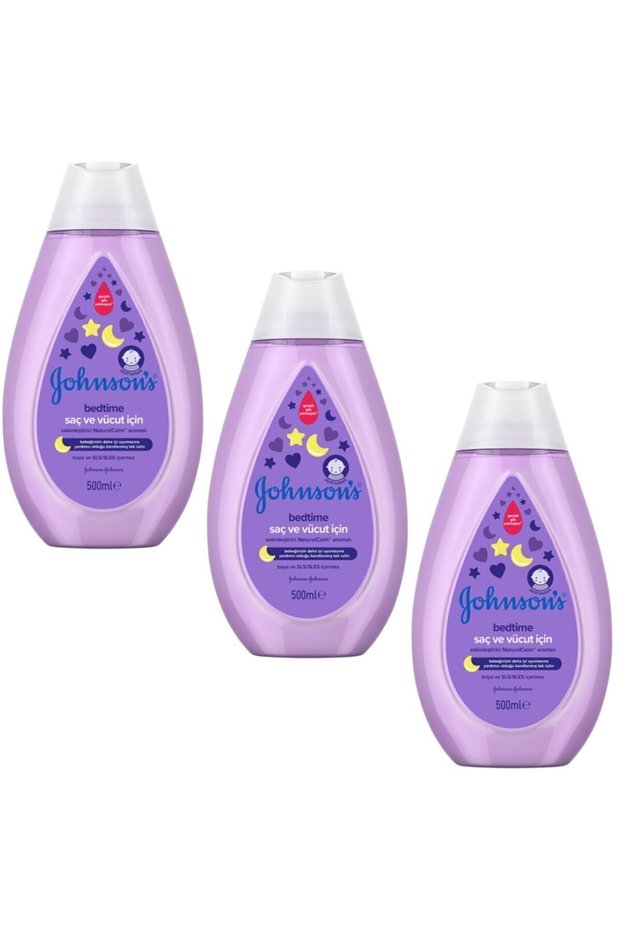 Johnson's Baby Johnsons Baby Bedtime Hair and Body Shampoo 500 ml 3 Pcs