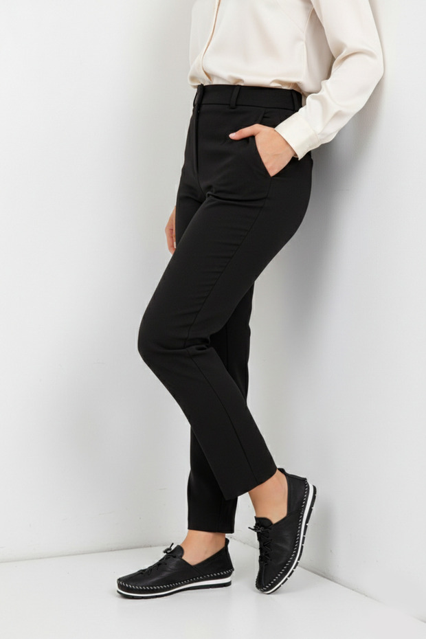 Genuine Leather Black Women's Leather Ballerinas Dp16-0052