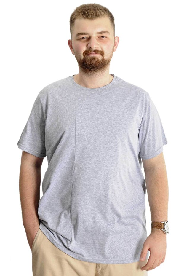 Mode XL Large Size Men's T-Shirt Bis Collar Fragmented 23133 Grimelanj
