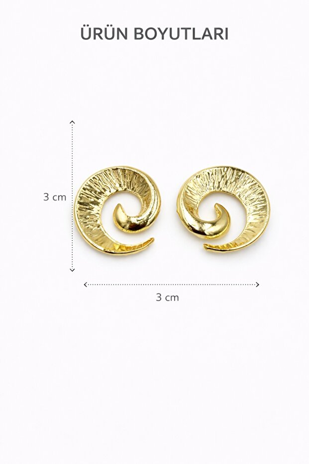 أقراط أوربت الذهبية على شكل مسمار - 3