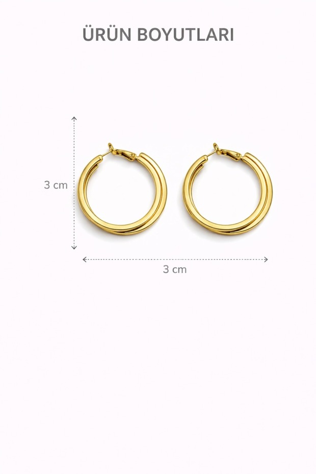 Loop Gold Halka Küpe - 2