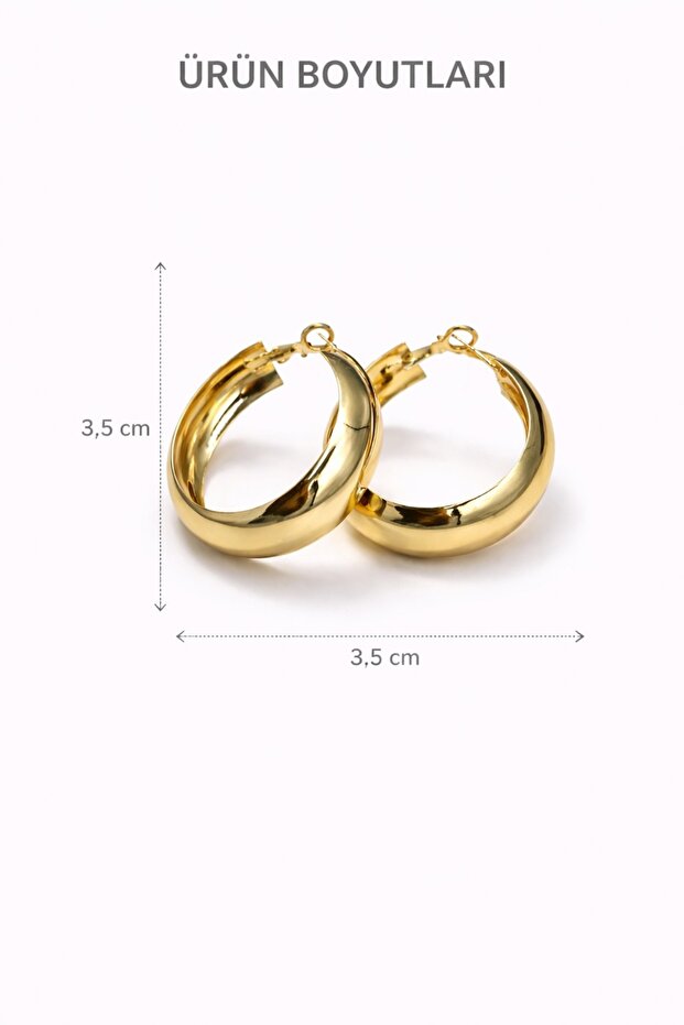 Loop Gold Halka Küpe - 3