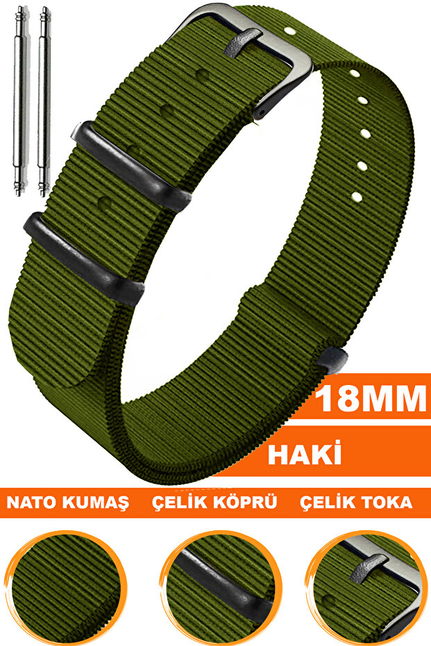 18mm Fossil-Welder-Casio-Seiko-Omega-Armani Watch Compatible Nato Textile Fabric Watch Band 18Ntsyh