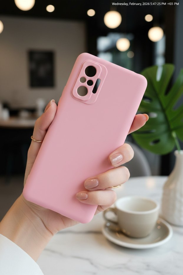 حافظة سيليكون ملونة متوافقة مع هاتف Xiaomi Redmi Note 10 Pro مع حماية داخلية مخملية للكاميرا
