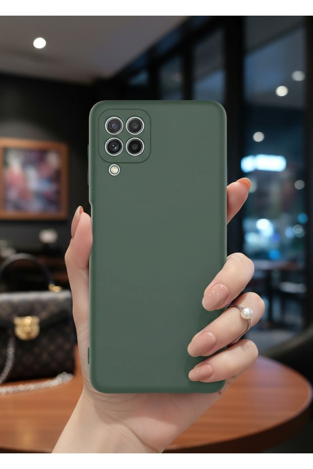 Samsung Galaxy M22 Compatible Colorful Silicone Case with Velvet Camera Protection