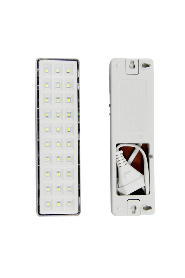 مصباح إطفاء حريق مزود بـ 30 مصباح LED، قابس أوروبي، مصباح طوارئ مزود بـ 30 مصباح LED، وضعان للإضاءة.