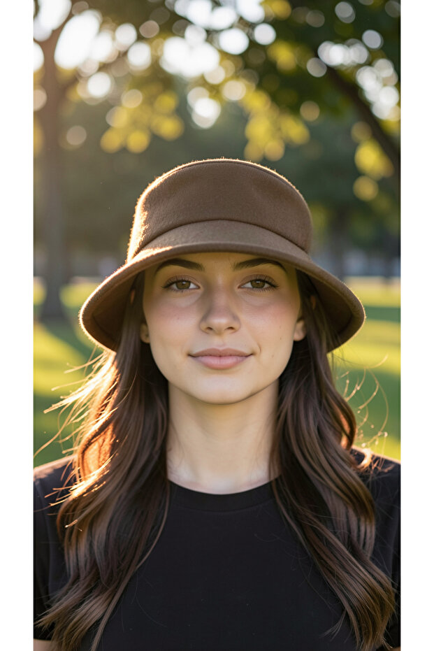 Hooded Stamped Fedora Hat K2245-12-018