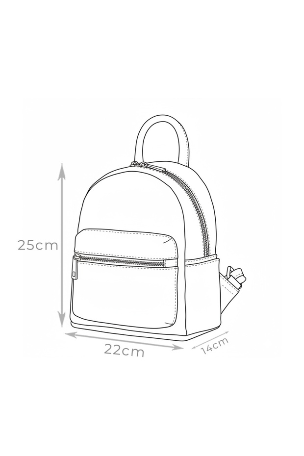 Rafael red leather mini backpack - 5