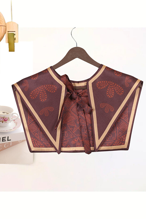 Geometric Handcrafted Pattern Elegant and Modern Style Shoulder Shawl | Handmade Scarf Collar with the Design of the Midnight Mandala