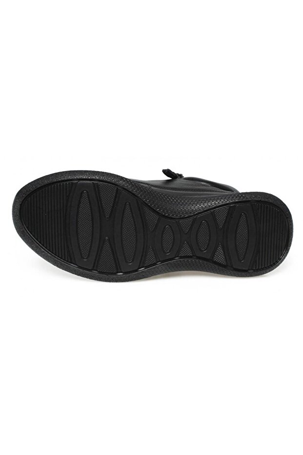 27954 Neva Siyah Kadın Hakiki Deri Bot - 5