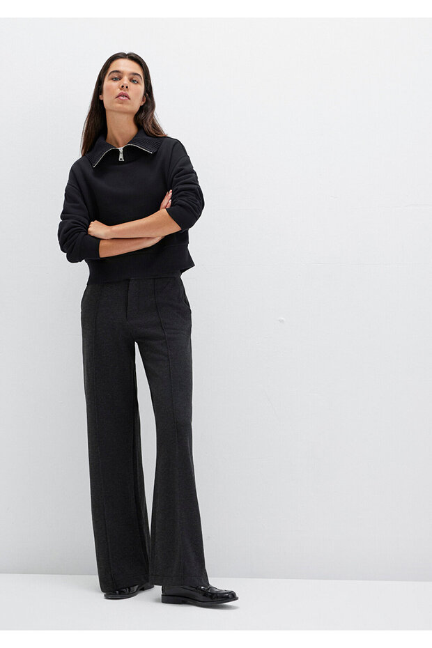 Antrasit Örme Pantolon 1011048-87829 - 2