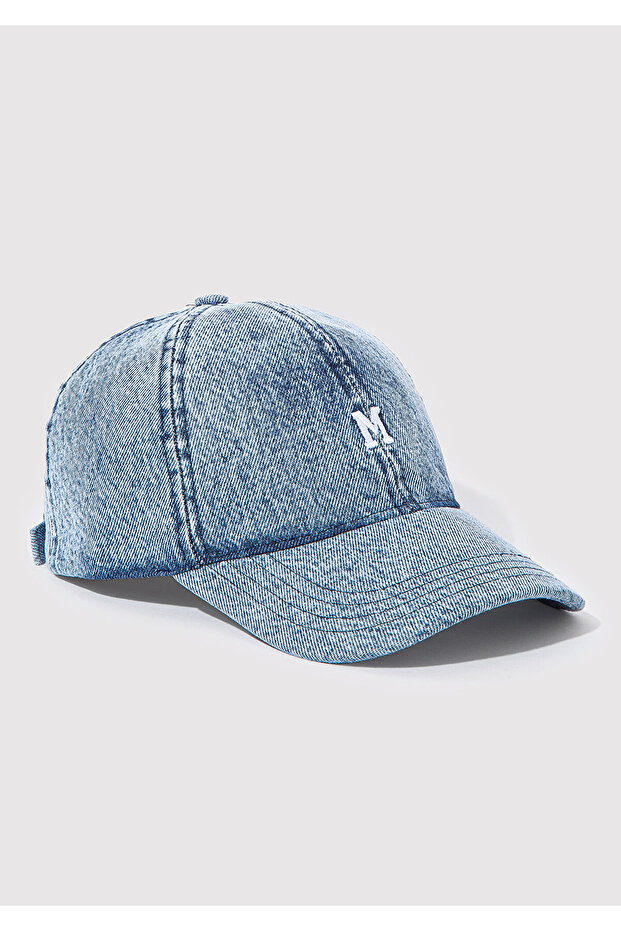 Czapka z haftem M Denim 1913304-84596 - 4