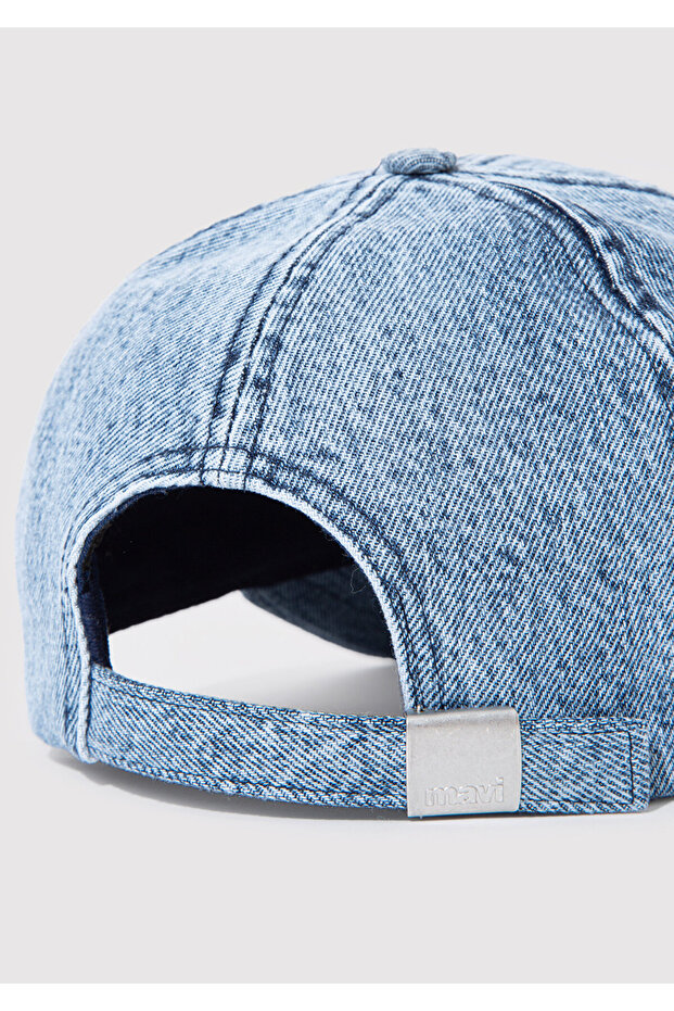 Czapka z haftem M Denim 1913304-84596 - 5