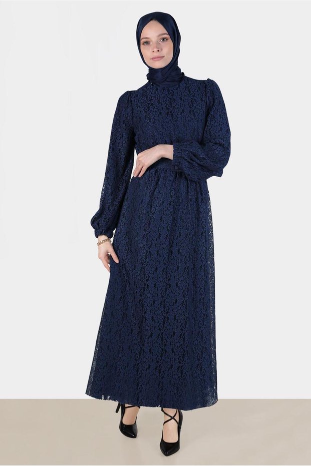 Belted Lace Dress 42814
