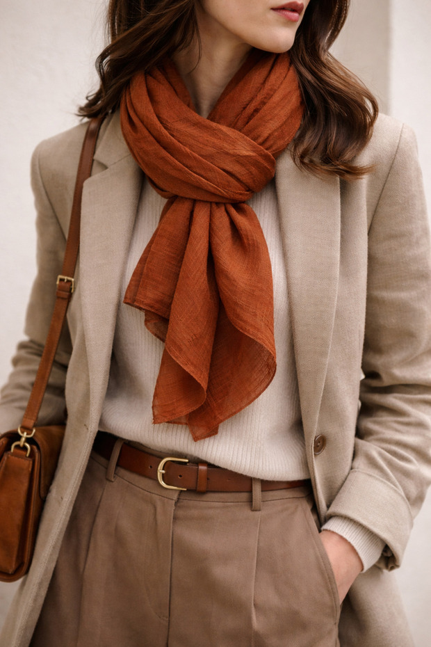 Kırınkıl Shawl with Matte Texture – Natural Textured Kırınkıl Scarf / Shawl