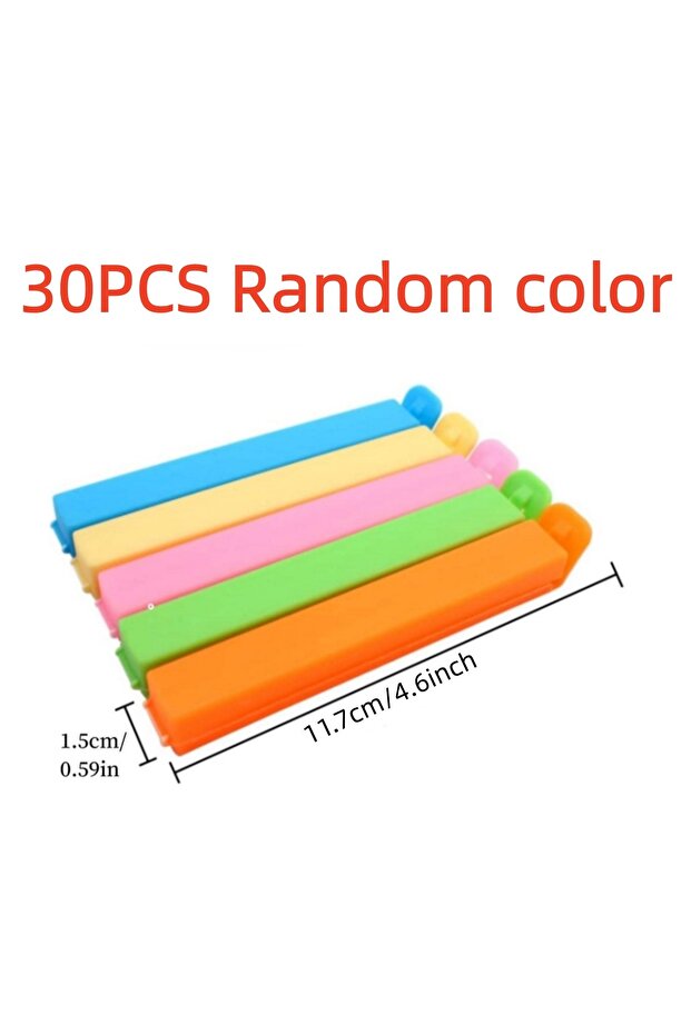 30PCS 10-50PCS Portable Kitchen Storage Food Snack Seal Sealing Bag Clips Sealer Clamp Plastic Tool