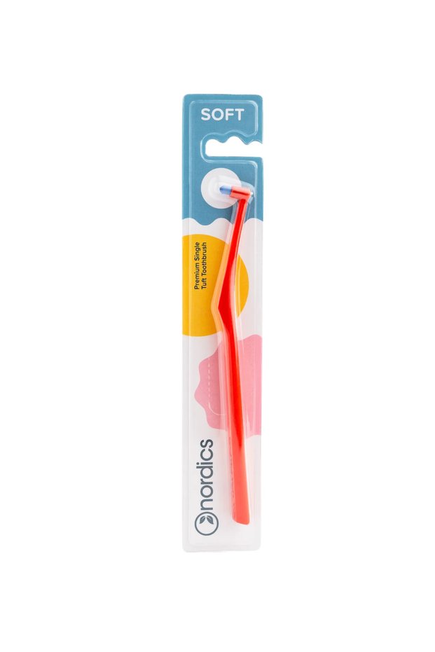 Toothbrush SINGLE TUFT - soft - red,