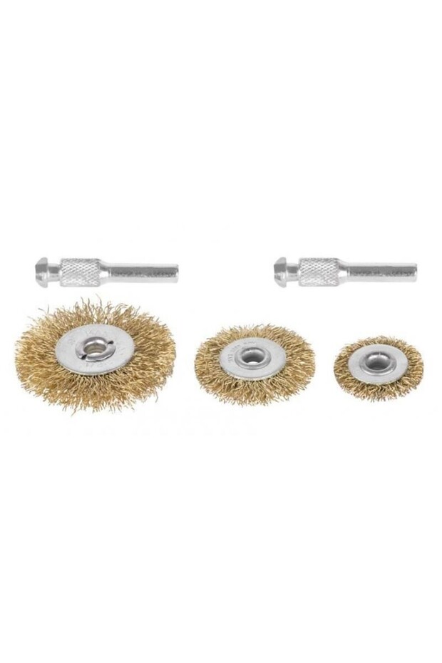 Wire Brush, Circular, with Rod, 3 pcs,