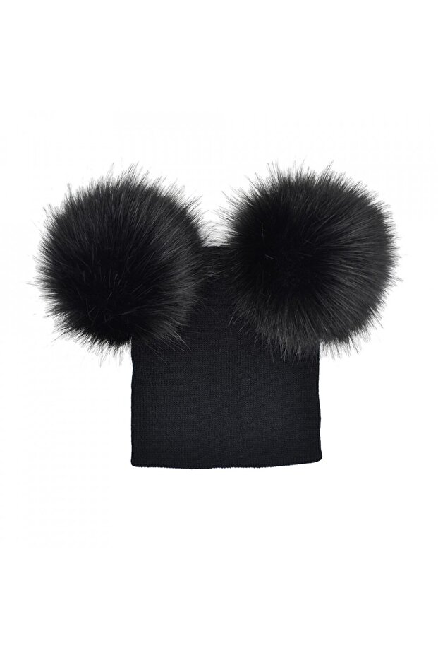 Drool Pom Pom Hat (Color: Khaki) - 4