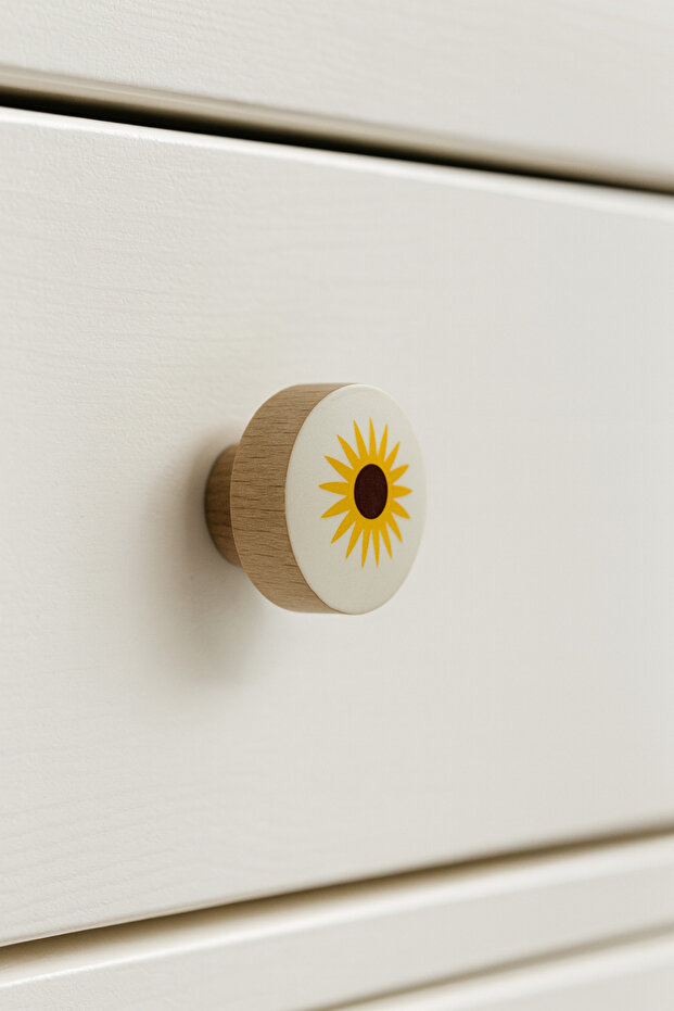 Ay Çiçeği - Ahşap Kulp - 2