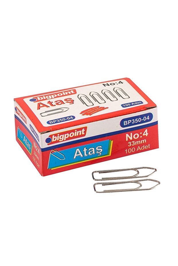 Nickel Paper Clips No:4 (33mm) X 10 Boxes