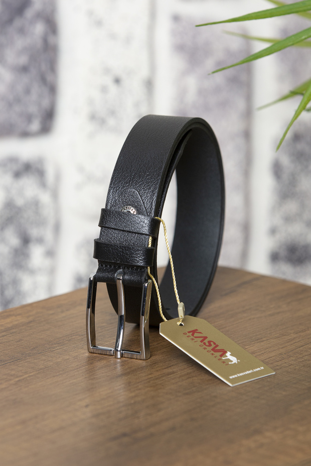 Black Leather Children's Belt 3 cm