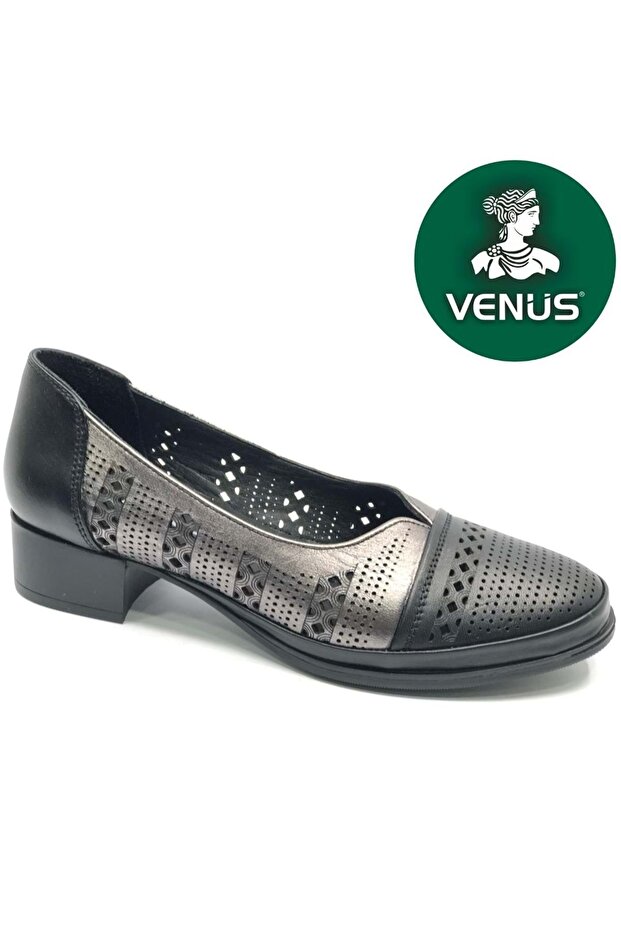 Sparrow Genuine Leather Women's Heeled Shoes Black