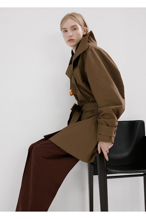 High-waisted lyocell pants - 6