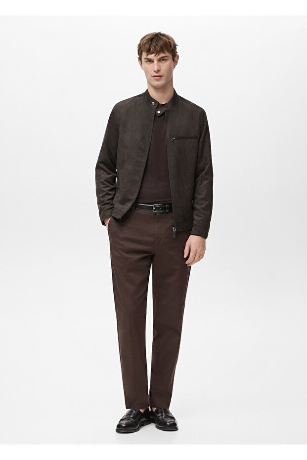 Suni süet biker ceket - 2