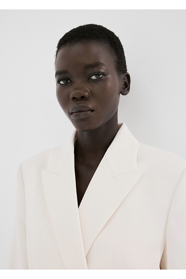 Fular detaylı blazer ceket - 6