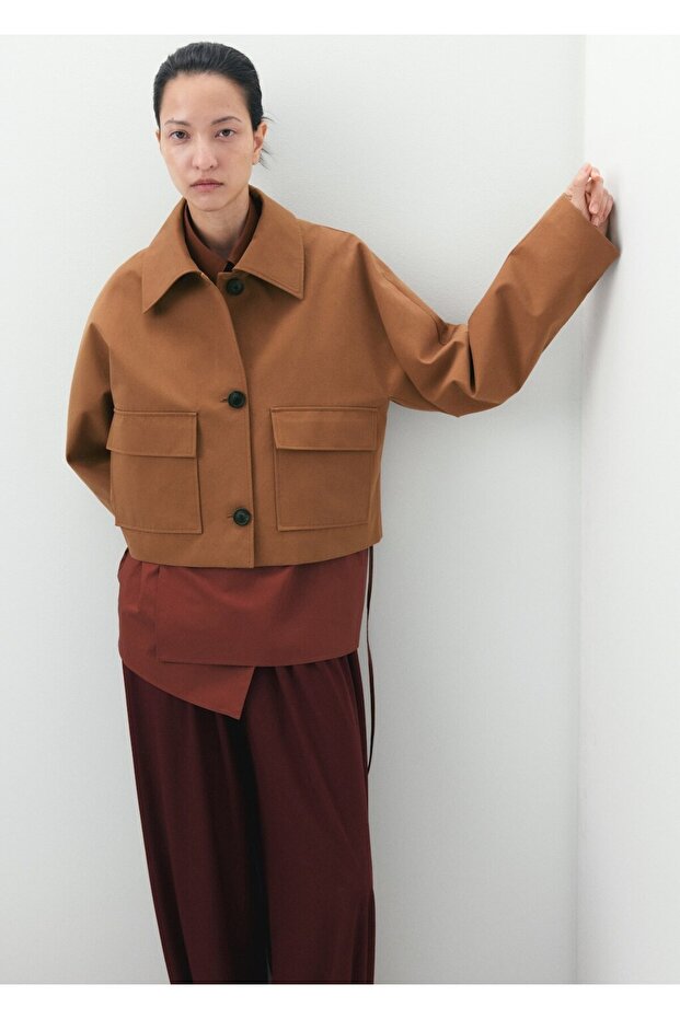 Cepli pamuklu ceket - 1