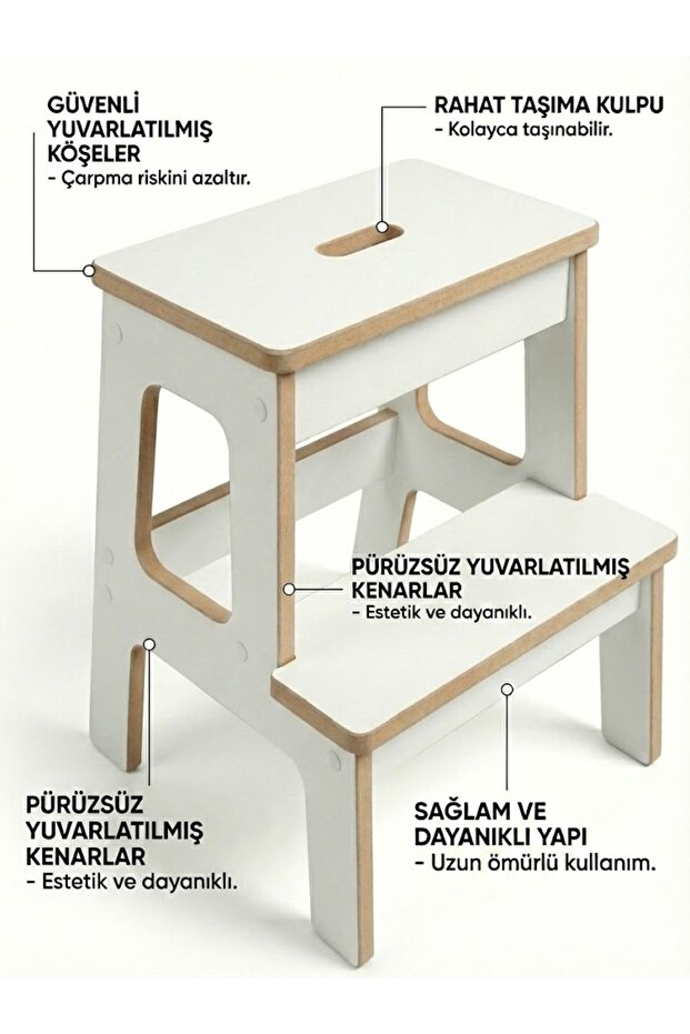 Basamaklı Mutfak Tabure Merdiven - 1