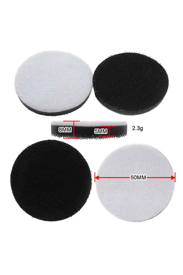 2 Inch 5 Pcs 1/2/3 Inch Soft Sponge Interface Pad 5 Pcs Hook & Loop Sanding Pads Backing Plate for S