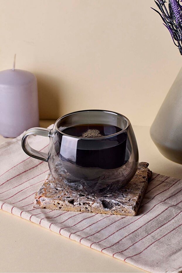 Füme Çift Cidarlı Kupa 150 ml - 1