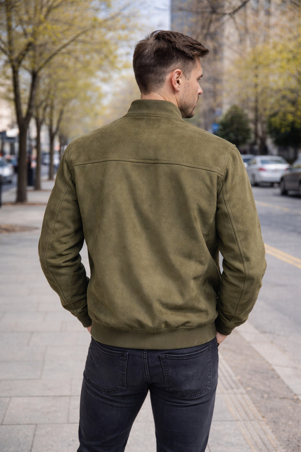 Süet mevsimlik mont - 2