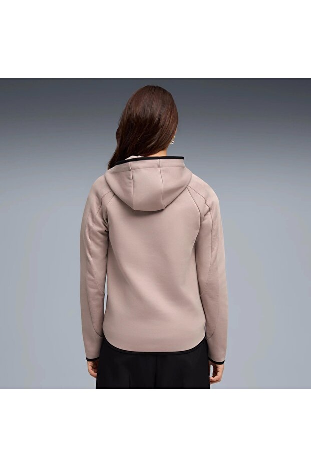 Evostrıpe Full-Zip Hoodie Dk 691898 Eşofman Üstü Kadın Ceket PUDRA - 4