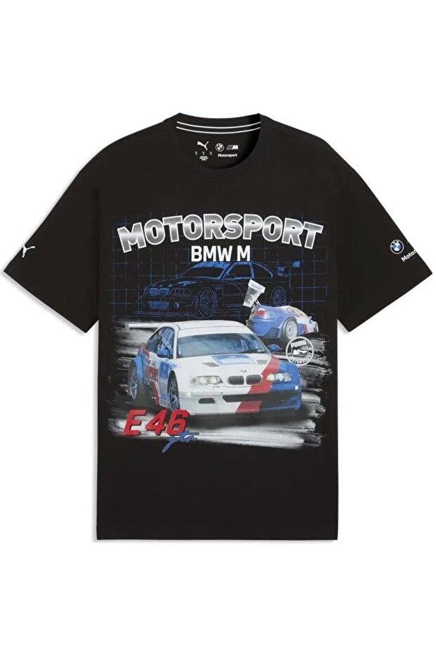 634888 BMW MMS Sportswear Grphc Tee Tişört Erkek T-Shirt SİYAH - 1