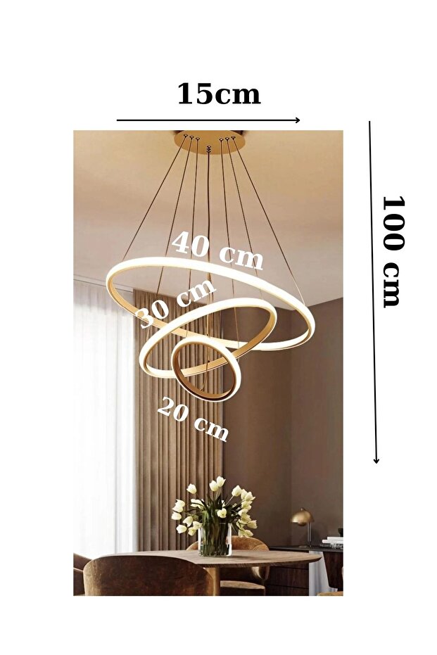 Alex Modern Tasarım 2li 3lü 4lü Led Avize - 2