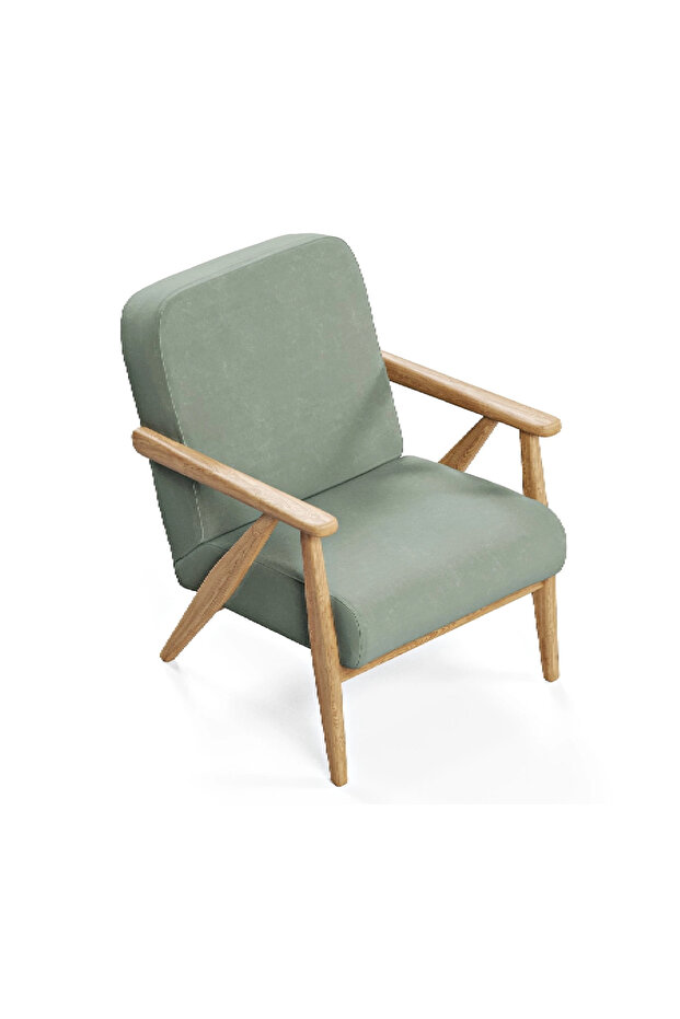 Levy Açık Meşe Berjer - Kadife - 4