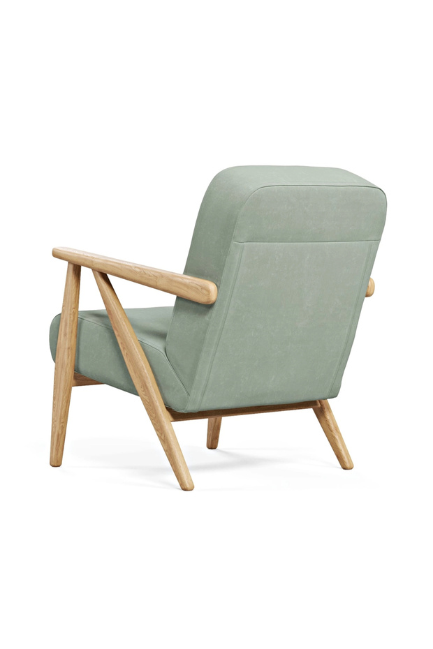 Levy Açık Meşe Berjer - Kadife - 5