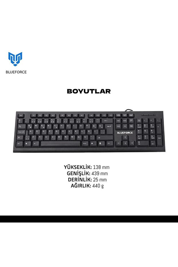 K-720 Usb Kablolu Klavye Türkçe Q - 6