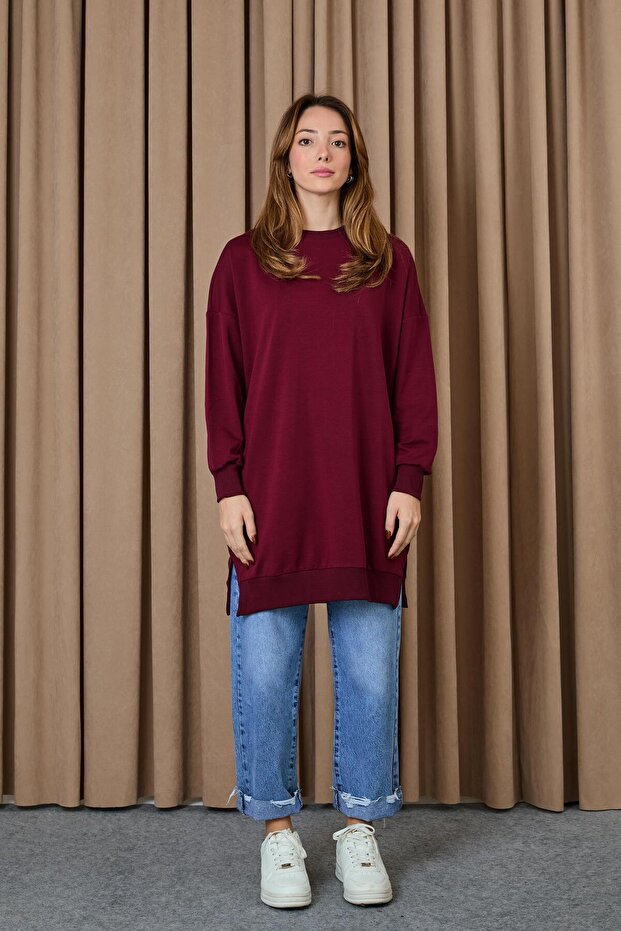 Kadın Basic Tunic - 30644TUN - RED - 3