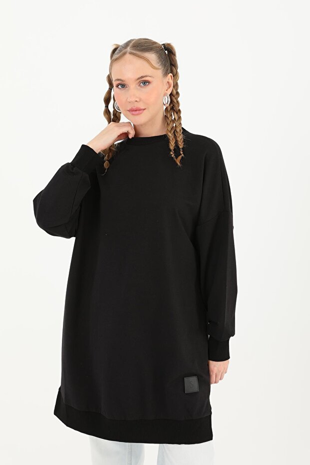 Kadın Basic Tunic - 30644TUN - BLACK - 2