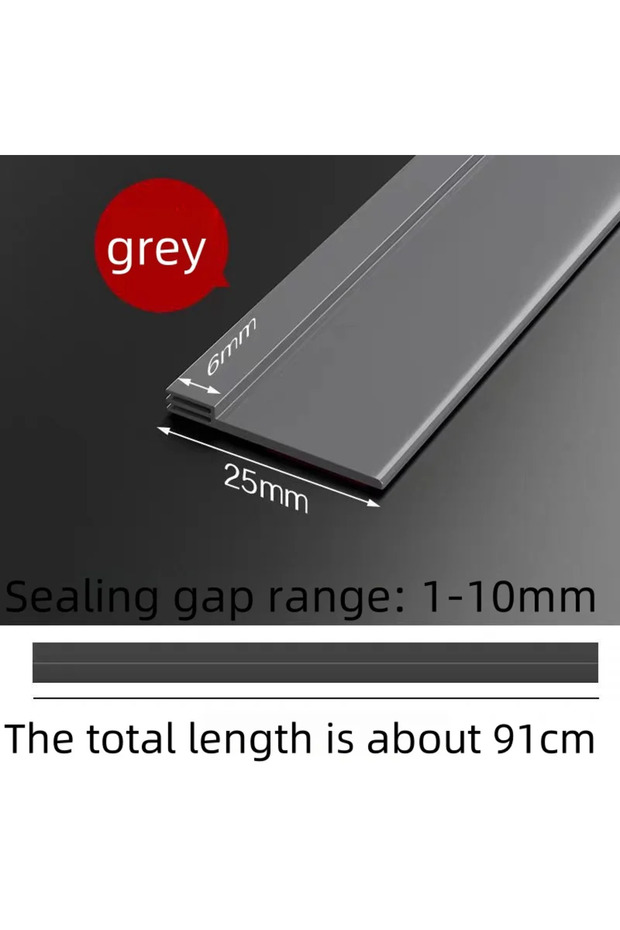 91CM grey Sliding Window Seal Strip 25mm Height Self Adhesive Triple Sound Insulation Windproof Anti